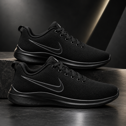 👟 Premium Black Sports Sneakers